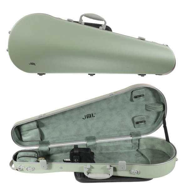 JML Carbon Fibre 1.7 Shaped Adjustable Viola Case Garden Green 15"-16.5"