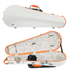 JML Carbon Fibre 1.7 Shaped Adjustable Viola Case White with Orange 15"-16.5"