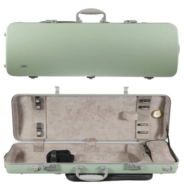JML Carbon Fibre 1.8 Oblong Violin Case Garden Green 4/4