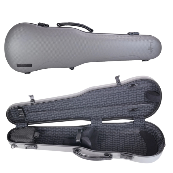 Gewa Luthier Shaped Violin Case Grey with Subway Handle