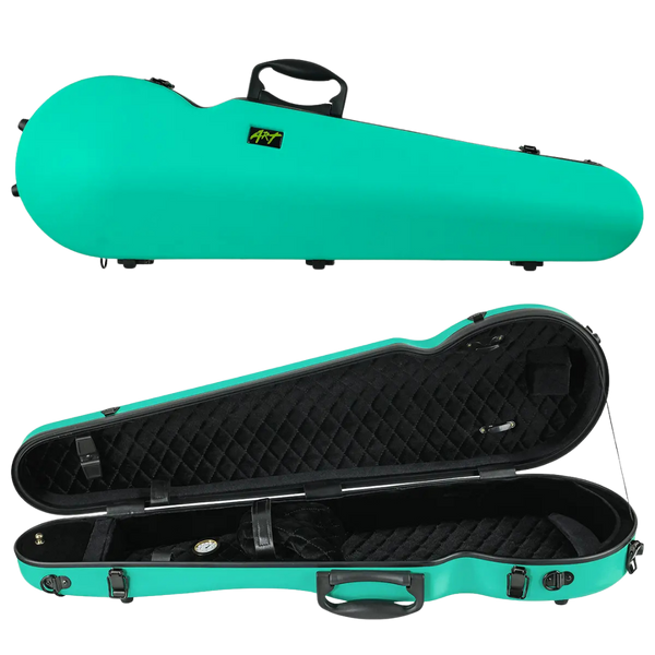 ART Shaped Violin Case Turquoise Green 3/4-4/4