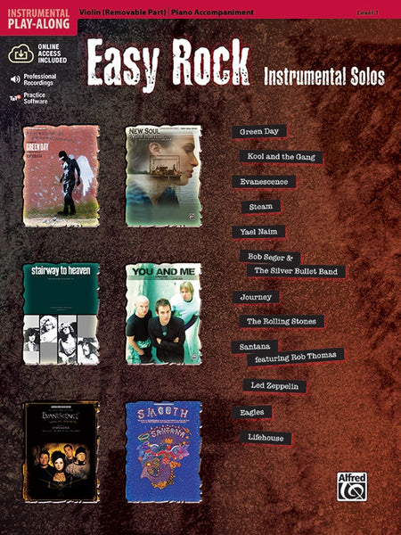 Easy Rock Solos for Violin with Online Accompaniment