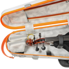 JML Carbon Fibre 1.7 Shaped Adjustable Viola Case White with Orange 15"-16.5"