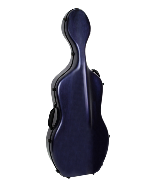 HQ Polycarbon Cello Case 4/4 - Brushed Blue Large