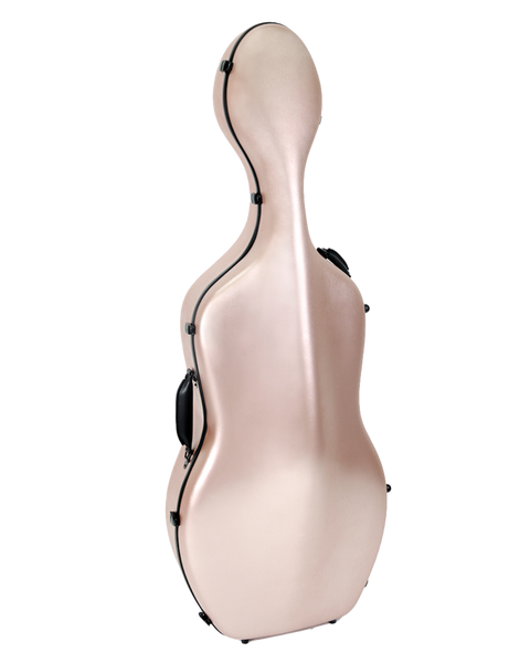 HQ Polycarbon Cello Case 4/4 - Brushed Rose Gold