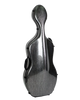 HQ Polycarbon Cello Case 3/4 - Brushed Silver and Black