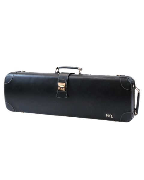 HQ Prestige Italian Leather Oblong Violin Case - Black