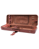 HQ Prestige Italian Leather Oblong Violin Case - Brown