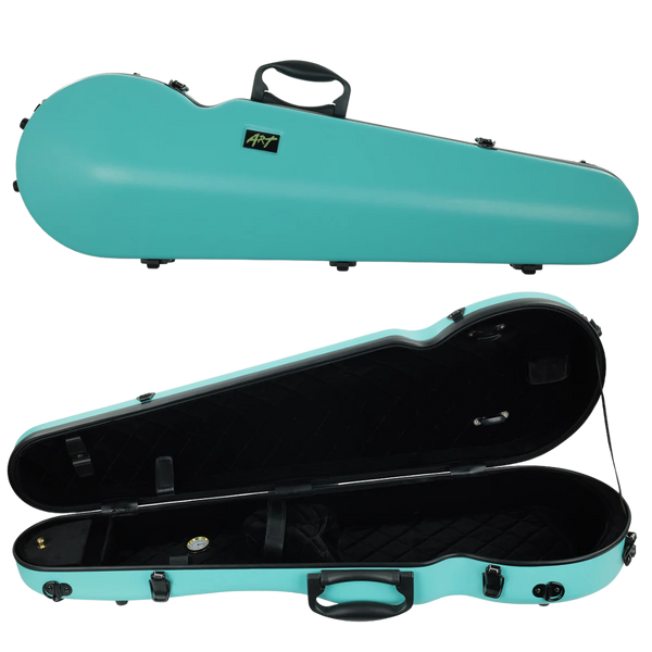 ART Shaped Violin Case Turquoise Green 3/4-4/4