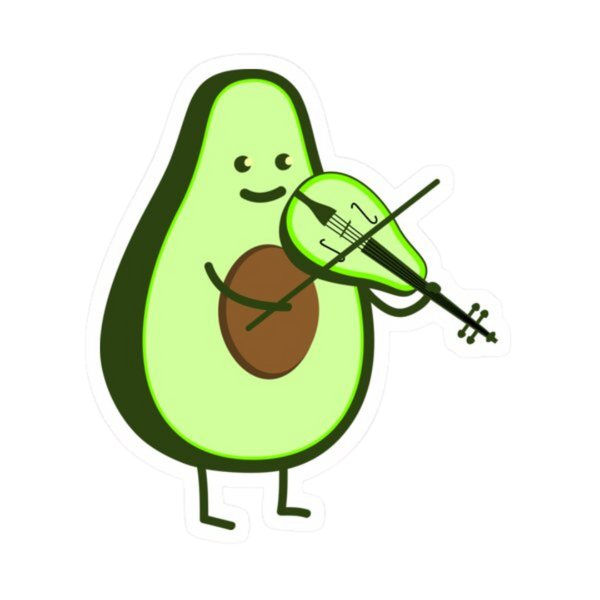 Sticker - Avocado Playing Violin