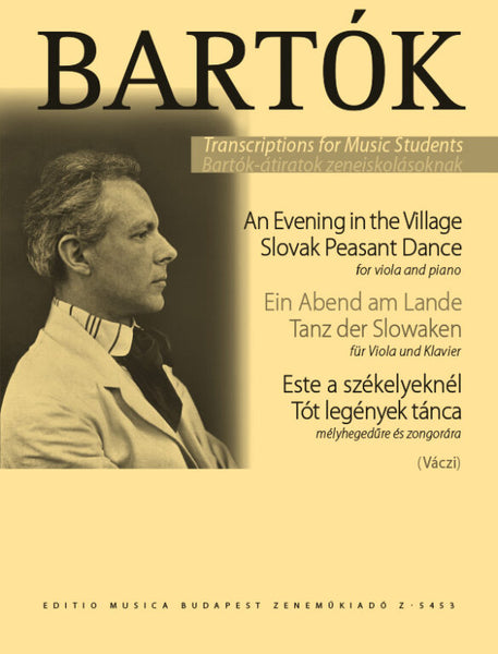 Bartok, An Evening in the Village and Slovak Peasants Dance for Viola and Piano (EMB)