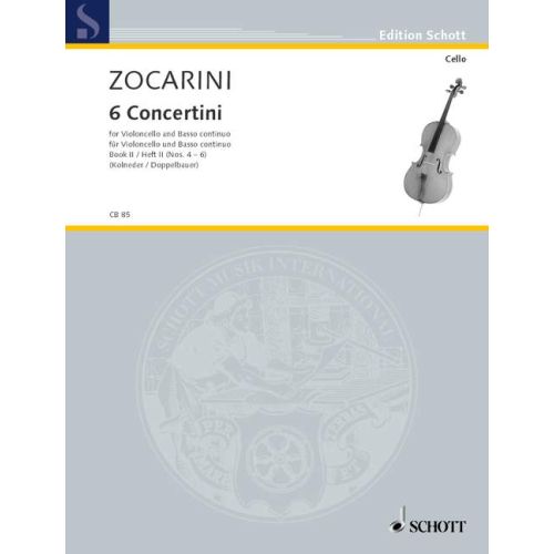 Zocarini, Six Concertini Book 2 for Cello and Piano (Schott)