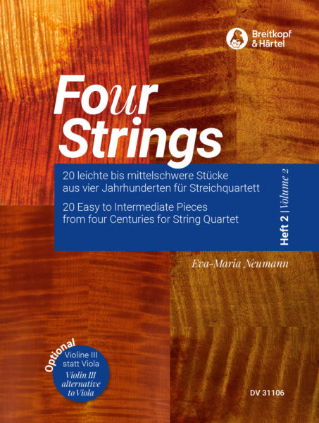 Four Strings, 20 Easy to Intermediate Pieces for String Quartet Volume 2 (Breitkopf & Hartel)