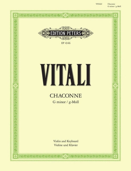 Vitali, Chaconne in G Minor for Violin and Piano (Peters)