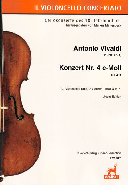 Vivaldi, Concerto in C Minor RV 401 for Cello and Piano (Walhall)