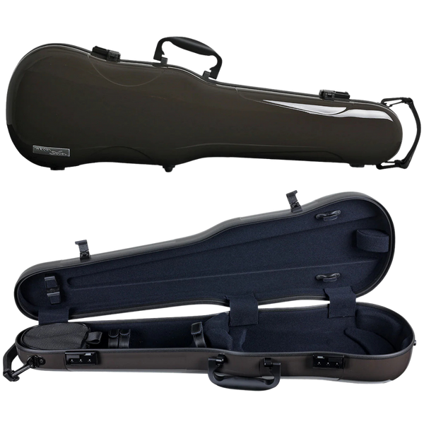 GEWA Air 1.7 Shaped Violin Case 4/4 Brown Gloss with Subway Handle