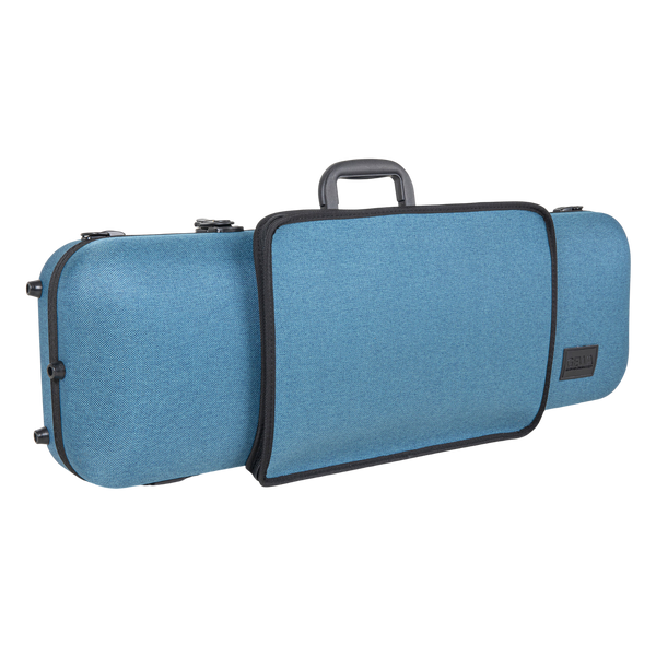 GEWA Bio-A Oblong Violin Case with Sheet Music Pocket 1/2-4/4 Blue