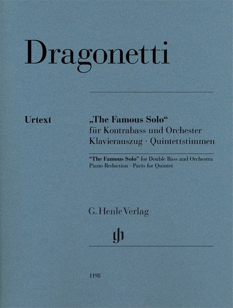 Dragonetti, "The Famous Solo" for Double Bass and Piano (Henle)