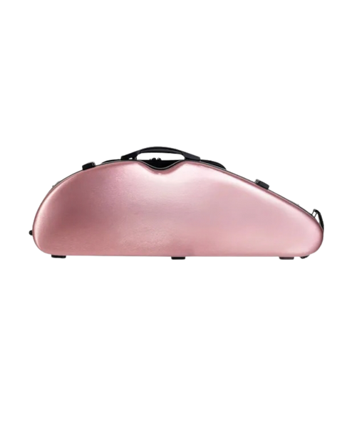 HQ PC Nouveau Half Moon Violin Case 1/2-4/4 - Brushed Rose Gold