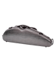 HQ Polycarbonate Violin Case Half Moon 4/4 - Brushed Silver and Black