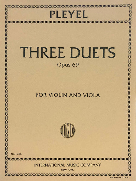 Pleyel, Three Duets Op. 69 for Violin and Viola (IMC)