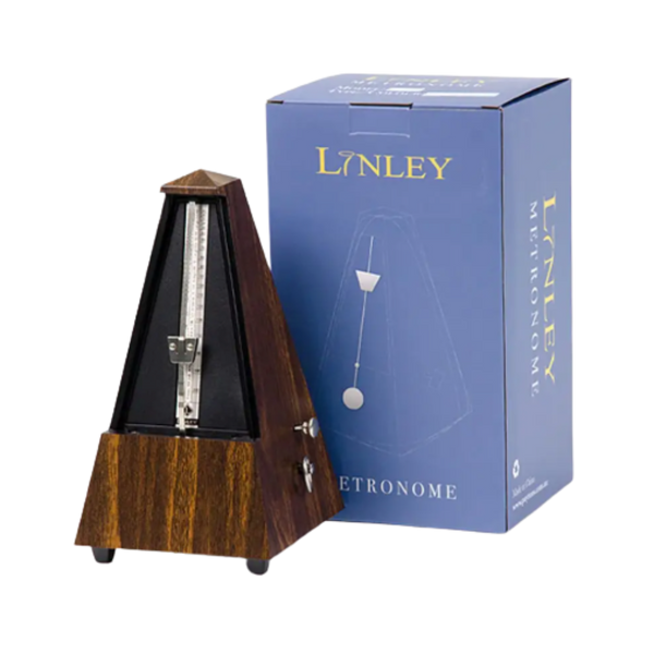 Linley Mechanical Metronome Pyramid with Bell Walnut