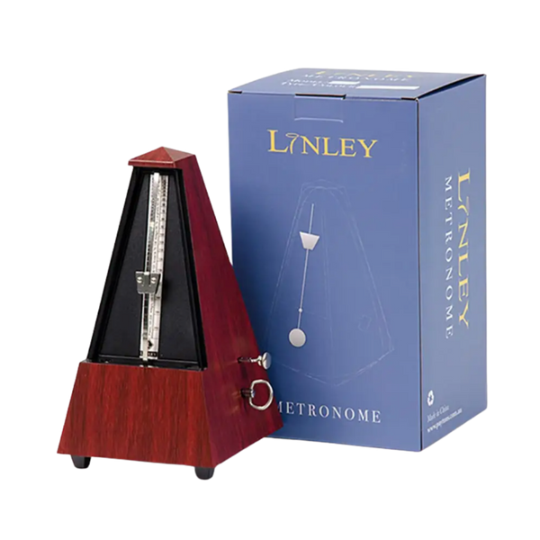 Linley Mechanical Metronome Pyramid with Bell Mahogany