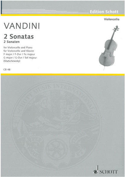 Vandini, Two Sonatas for Cello and Piano (Schott)