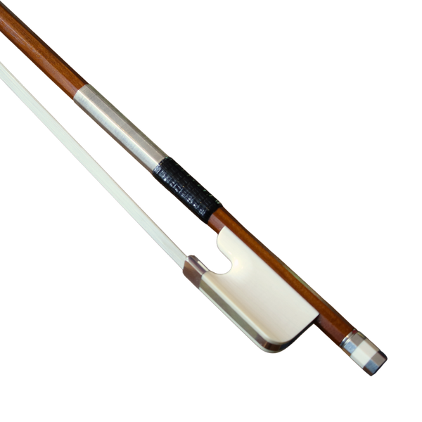 Fine Pernambuco Silver Mounted Cello Bow with Mammoth Ivory Frog