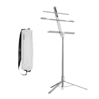 KraftGeek Bravo Music Stand Solo Gig White (Stand and Bag)