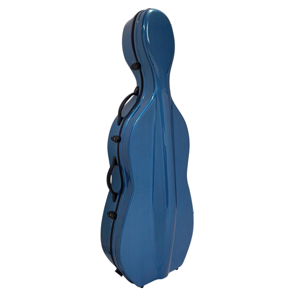 Vivo Deluxe Fibreglass Cello Case 1/2 Brushed Blue