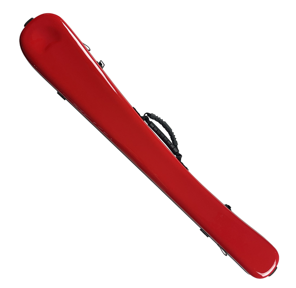 Vivo Double Bass Bow Case for 2 French or German Style Bows Cherry Red