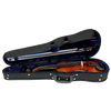 GEWA Liuteria Concerto Shaped Violin Case 3/4 Black with Blue Interior