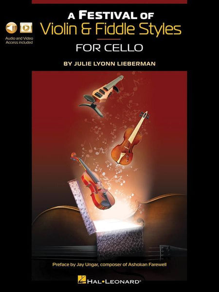 A Festival of Violin and Fiddle Styles for Cello with Online Accompaniments