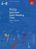 ABRSM Viola Specimen Sight Reading Tests Grades 6-8 from 2012