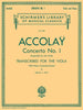 Accolay, Concerto No. 1 for Viola and Piano (Schirmer)
