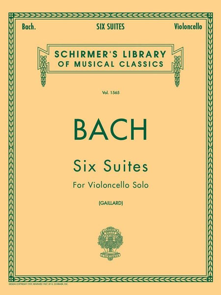 Bach, J.S., Six Suites for Solo Cello (Schirmer)