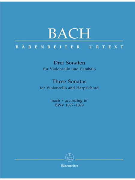 Bach, J.S., Three Sonatas BWV 1027-1029 for Cello and Piano (Barenreiter)