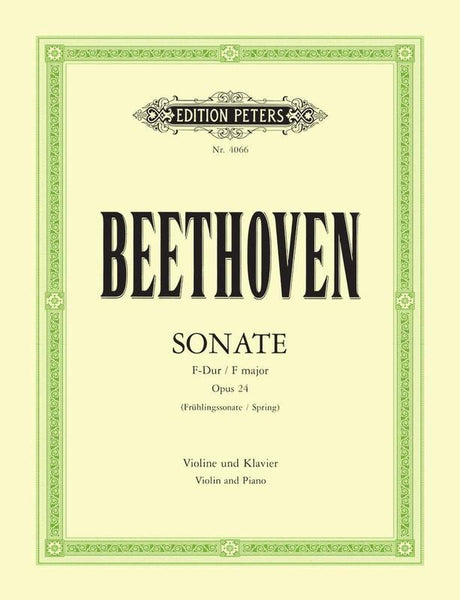 Beethoven, Sonata in F Op. 24 Spring for Violin and Piano (Peters)