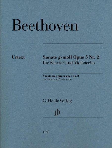 Beethoven, Sonata in G Minor Op. 5 No. 2 for Cello and Piano (Henle)