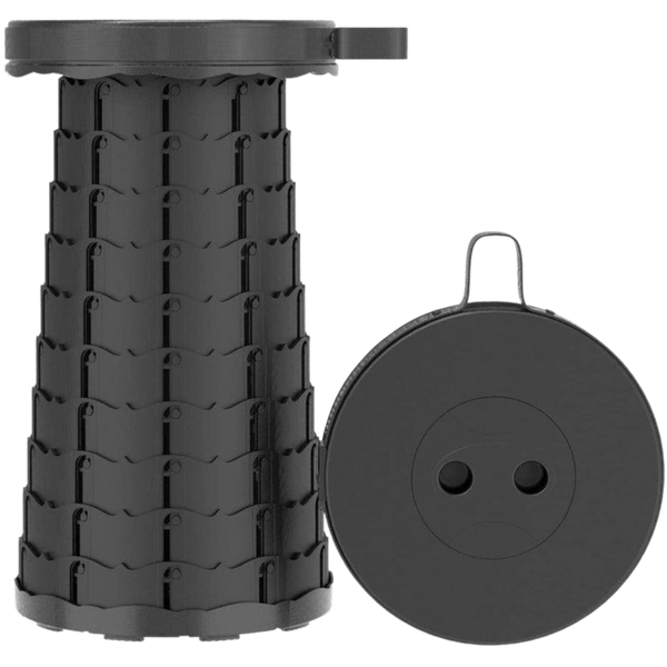 Cello Stool - Round Plastic Adjustable 6.5-44.5cm, Black