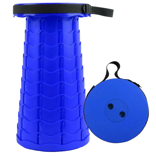 Cello Stool - Round Plastic Adjustable 6.5-44.5cm, Blue