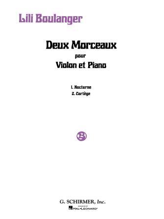 Boulanger, Two Pieces for Violin and Piano (Schirmer)