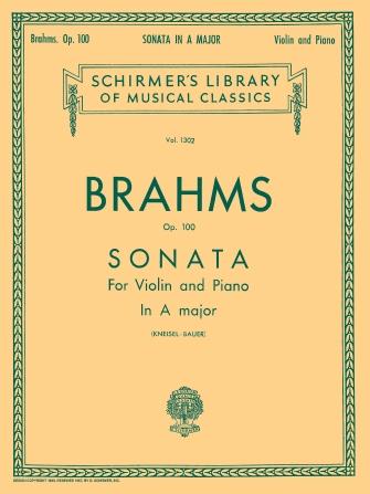 Brahms, Sonata in A Op. 100 for Violin and Piano (Schirmer)