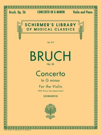 Bruch, Concerto No. 1 in G Minor Op. 26 for Violin and Piano (Schirmer)