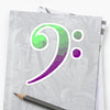 Case Decoration Sticker - Pastel Bass Clef (76mm x 89mm)