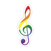 Case Decoration Sticker - Rainbow Treble Clef (25mm x 102mm)