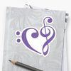 Case Decoration Sticker - We Heart Music (76mm x 76mm)