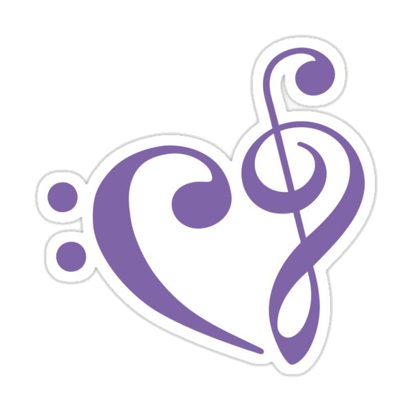 Case Decoration Sticker - We Heart Music (76mm x 76mm)