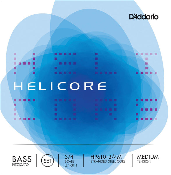 D'Addario Helicore Double Bass String Set 3/4 Pizzicato